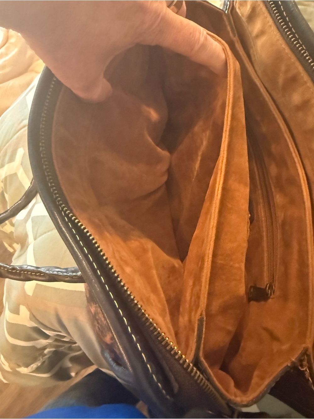 Blue and brown Patricia Nash tote shoulder bag - Picture 5 of 7